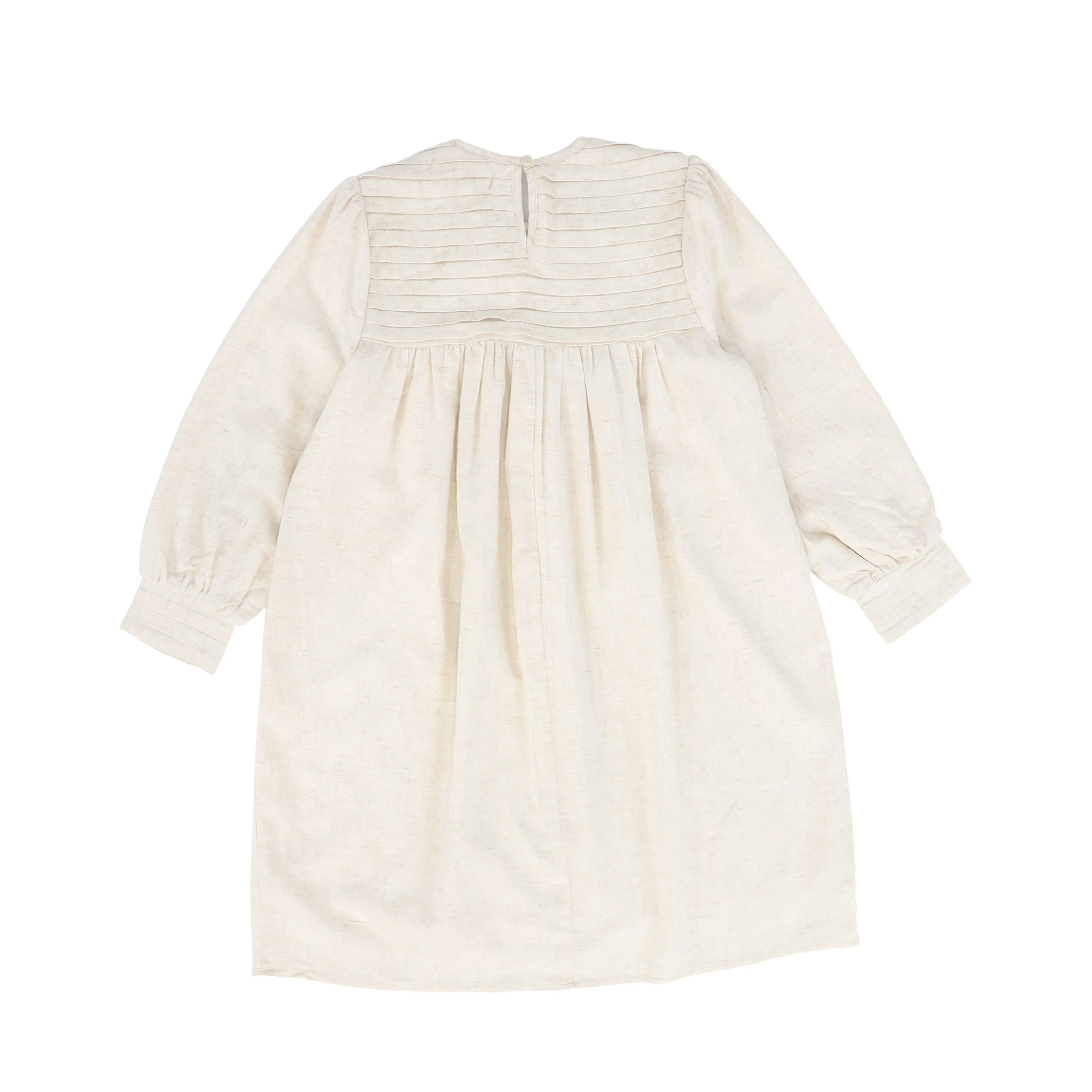 BACE COLLECTION OATMEAL PLEATED DETAIL BUBBLE DRESS [FINAL SALE]