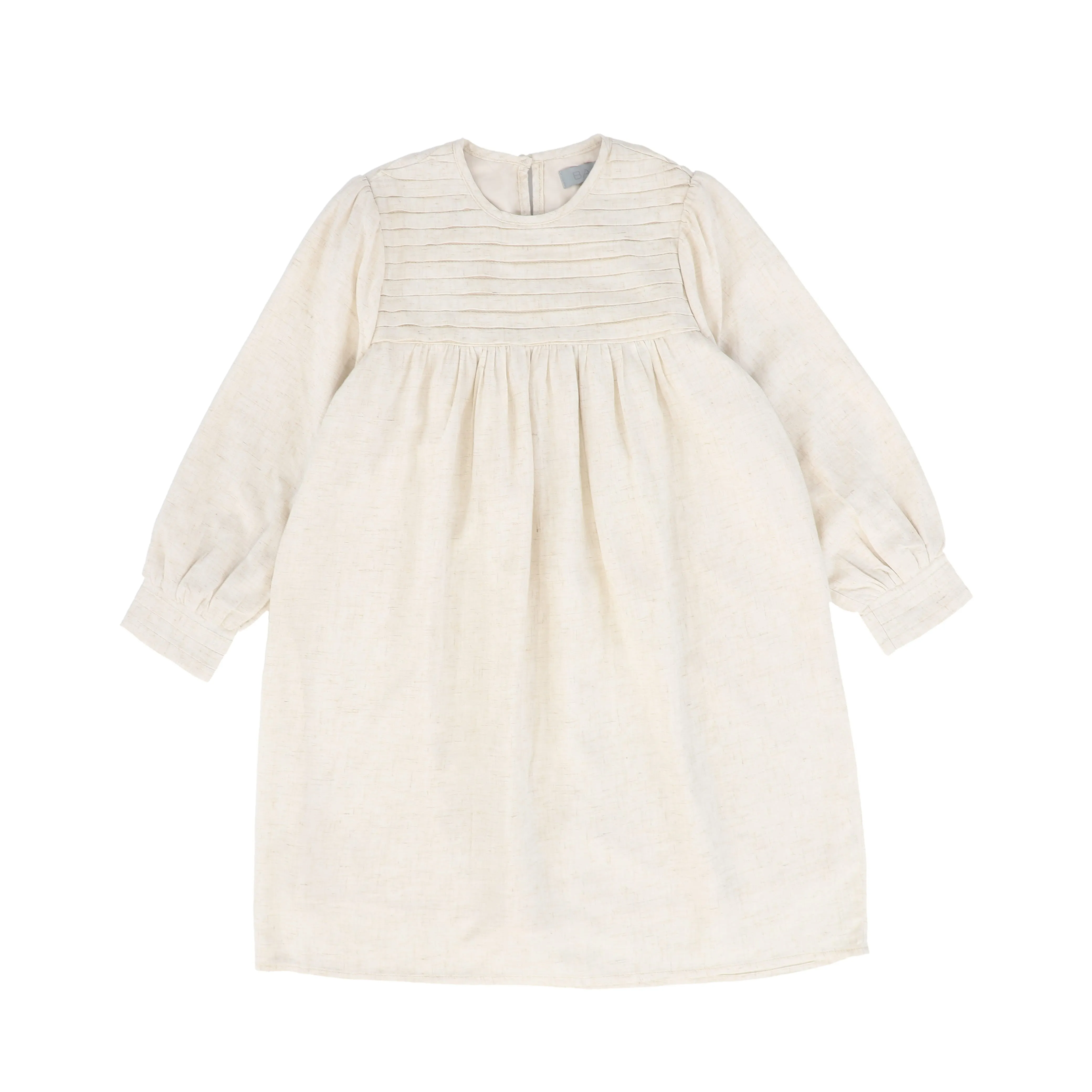 BACE COLLECTION OATMEAL PLEATED DETAIL BUBBLE DRESS [FINAL SALE]