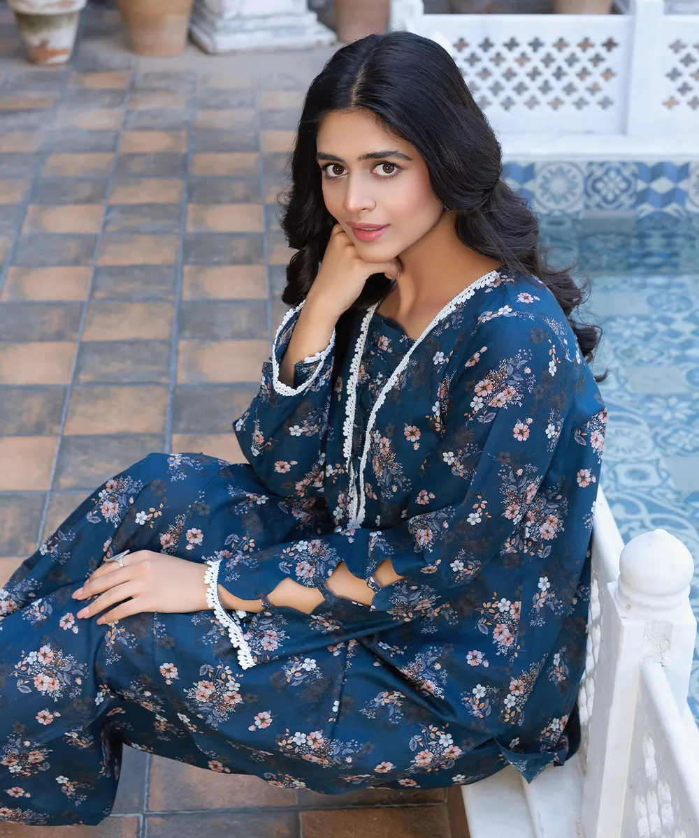 Blue Printed Suit ZSS-1001