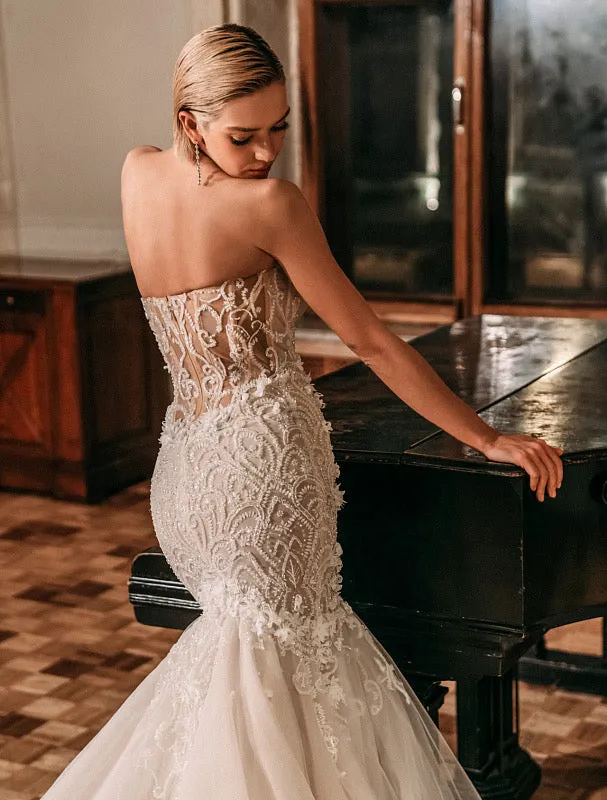 Clare Beautiful Off-Shoulder White Wedding Dress