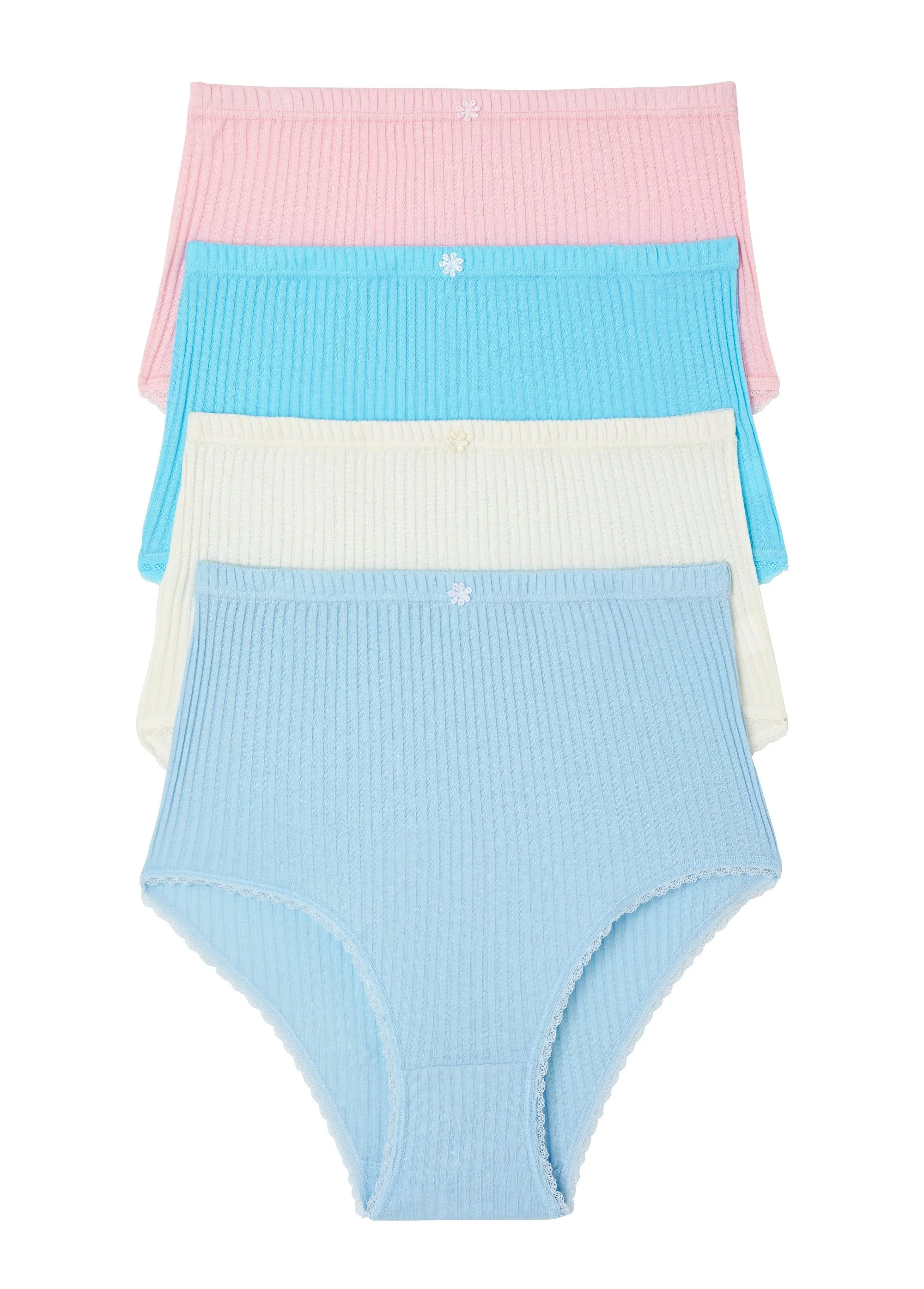 Culotte taille haute coton - lot de 4