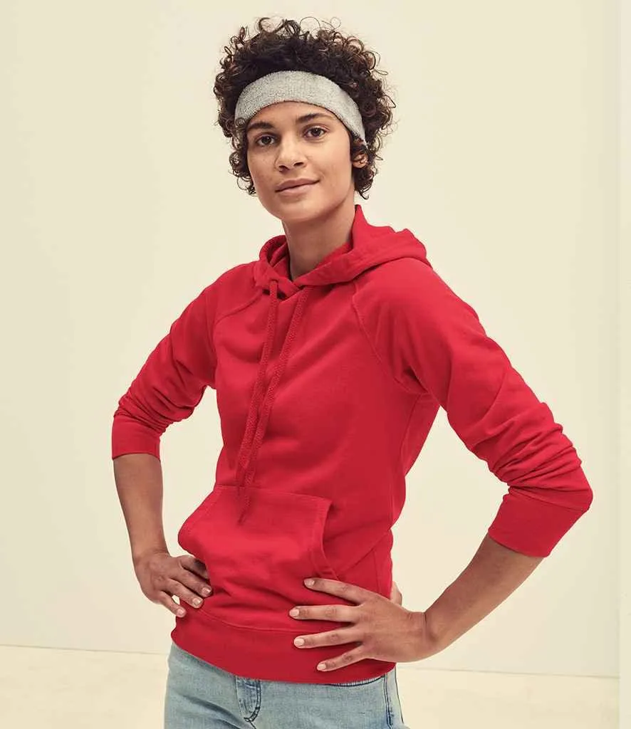 Fruit of the Loom Lady Fit Lightweight Hooded Sweatshirt