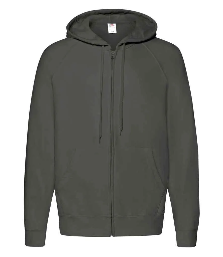 Fruit of the Loom Lightweight Zip Hooded Sweatshirt