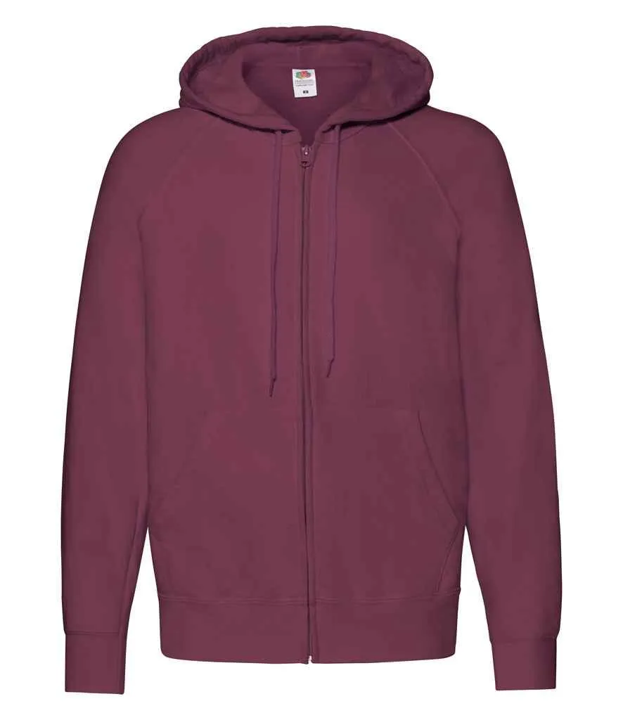 Fruit of the Loom Lightweight Zip Hooded Sweatshirt