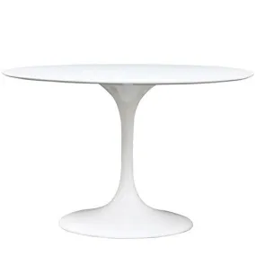 La Jolla 48" Fiberglass Dining Table WHITE