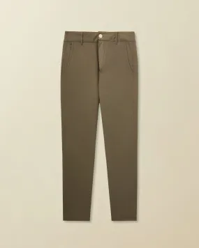 Semi Cropped Trouser ( olive )